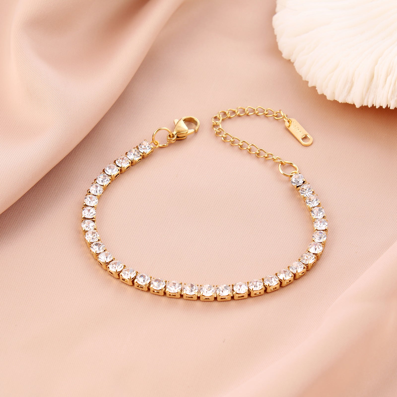 Wholesale Stainless steel zircon diamond cool style bracelet